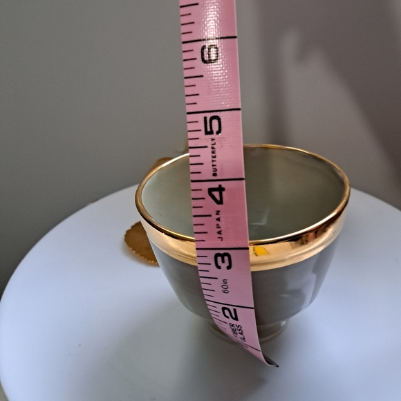 Pauline Pelletier gold-rimmed  green ceramic bowl - Picture 5 of 6